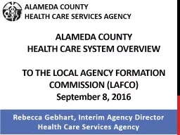 Alameda County  Health Care System