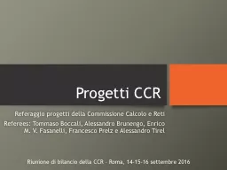 Progetti  CCR Referaggio