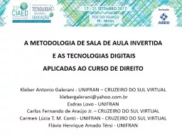 A METODOLOGIA DE SALA DE AULA INVERTIDA