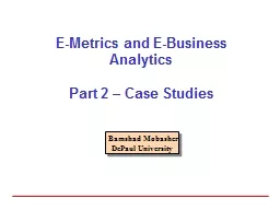 E-Metrics and E-Business
