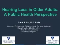 Hearing Loss  & Healthy Aging: