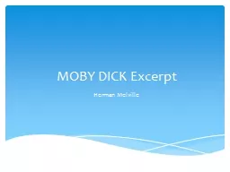 MOBY DICK Excerpt Herman Melville