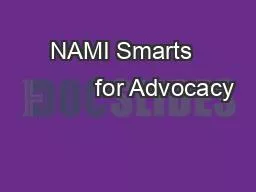 PPT-NAMI Smarts for Advocacy