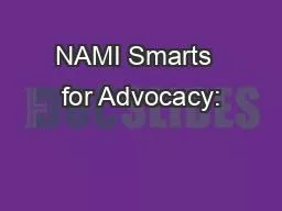 NAMI Smarts  for Advocacy: