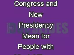 What Does the New Congress and New Presidency Mean for People with Mental Illness and Their Familie