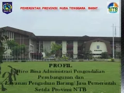 PPT-PROFIL Biro Bina Administrasi Pengendalian Pembangunan dan