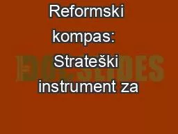 Reformski kompas:  Strateški instrument za