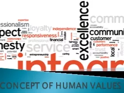 CONCEPT OF HUMAN VALUES Initially used in economics- Measure of Benefit.