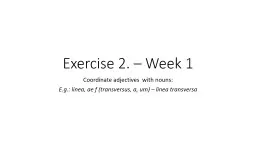 Exercise  2. –  Week  1