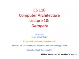 CS 110 Computer Architecture