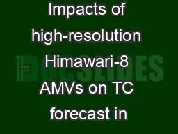 Impacts of high-resolution Himawari-8 AMVs on TC forecast in