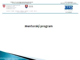 PPT-Mentorský program Slovenská