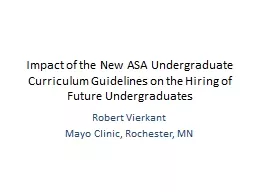 Impact of the New ASA Undergraduate Curriculum Guidelines on the Hiring of Future Undergraduates