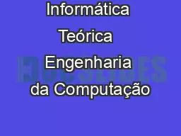 Informática Teórica  Engenharia da Computação