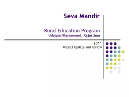 Seva Mandir Rural Education Program