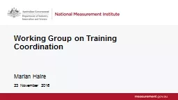 Working Group on Training Coordination