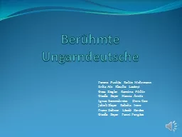 Berühmte   Ungarndeutsche