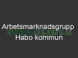 Arbetsmarknadsgrupp Habo kommun