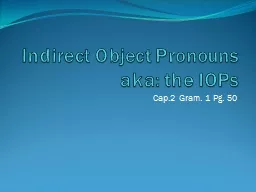 Indirect Object Pronouns