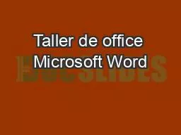 Taller de office Microsoft Word