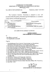 GOVERNMENT OF PUDUCHERRY DEPARTMENT OF PERSONNEL AND A