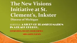 The New Visions Initiative at St. Clement’s, Inkster