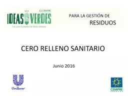 PPT-Junio 2016 CERO RELLENO SANITARIO