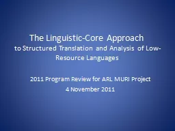 The Linguistic-Core Approach
