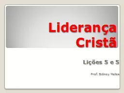 Liderança Cristã Lições 5 e 5