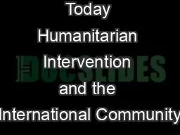 PPT-Geopolitics Today Humanitarian Intervention and the International Community