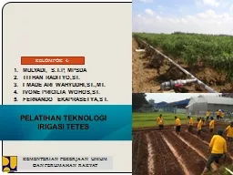 PPT-PELATIHAN TEKNOLOGI IRIGASI TETES