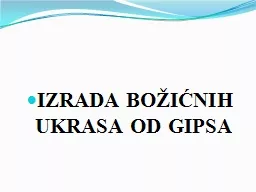 IZRADA BOŽIĆNIH UKRASA OD GIPSA