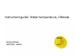 PPT-Instrument guide: Water temperature, Lifeboat