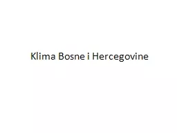 Klima Bosne i Hercegovine