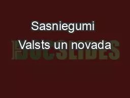 Sasniegumi Valsts un novada