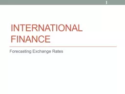 International Finance Forecasting Exchange Rates