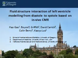 Fluid structure interaction of left ventricle modelling from diastole to systole based on in-vivo C