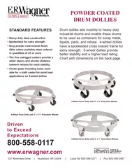 POWDER COATED DRUM DOLLIES Drum dollies add mobility t