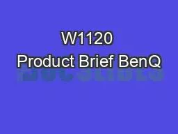 W1120 Product Brief BenQ