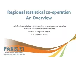 Regional statistical  co-operation