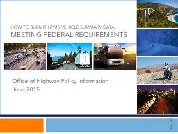 How to Submit HPMS Vehicle