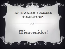 AP  Spanish   summer   homework