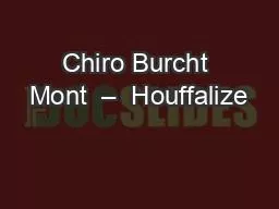 Chiro Burcht Mont  –  Houffalize