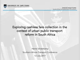Exploring cashless fare collection in the context of urban public transport reform in