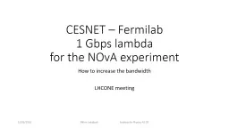 PPT-CESNET – Fermilab LHCONE ?