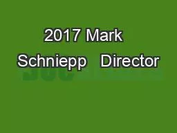 2017 Mark  Schniepp   Director