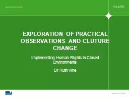 EXPLORATION OF PRACTICAL OBSERVATIONS AND CLUTURE CHANGE