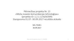 Pētniecības projekta  Nr