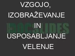 CENTER ZA  VZGOJO,  IZOBRAŽEVANJE  IN USPOSABLJANJE  VELENJE