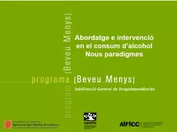 PPT-Abordatge e intervenció en el consum d’alcohol